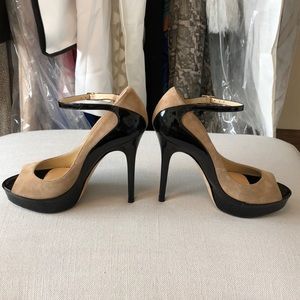 Jimmy Choo Tami Suede Patent Pump, Nude/Black